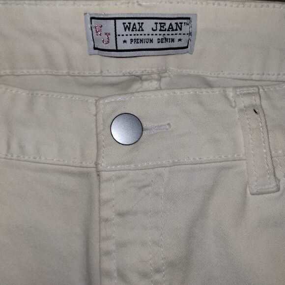 Wonderful White Wax Jeans -Lots of Stretch! - Picture 2 of 12